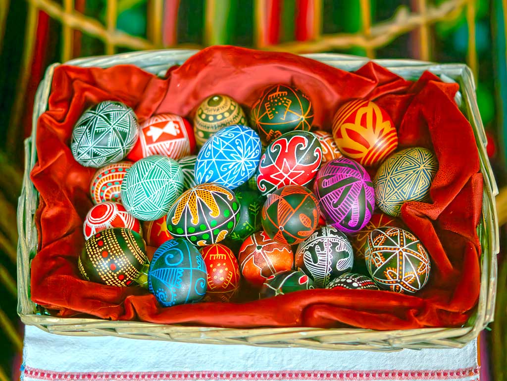 Beschilderde eieren.