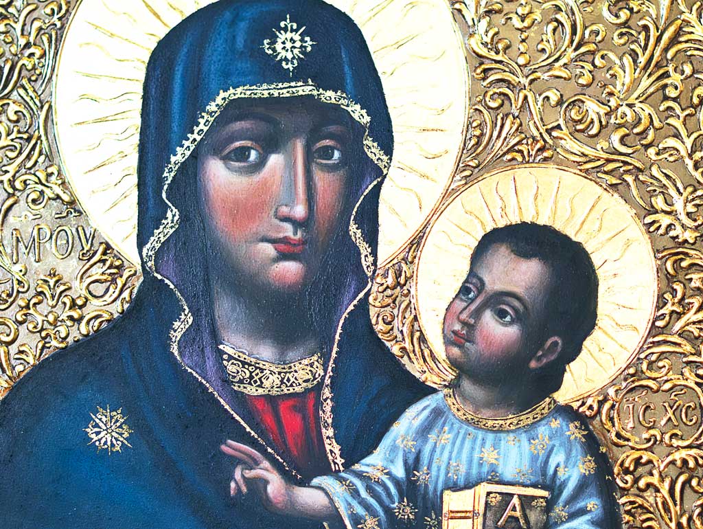 Maria en Jezus. Detail.